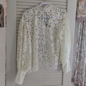 Size 18 The Retta Blouse Eloquii White